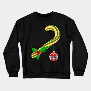 Candy Cane Design Crewneck Sweatshirt